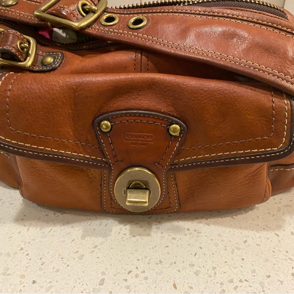 Charming Coach leather satchel